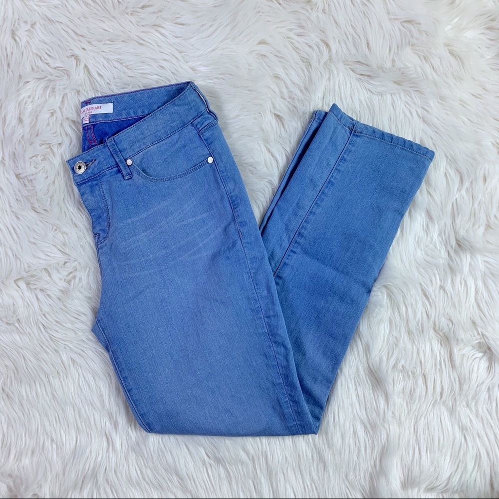 Isaac Mizrahi Bright Blue Slim Straight Jeans